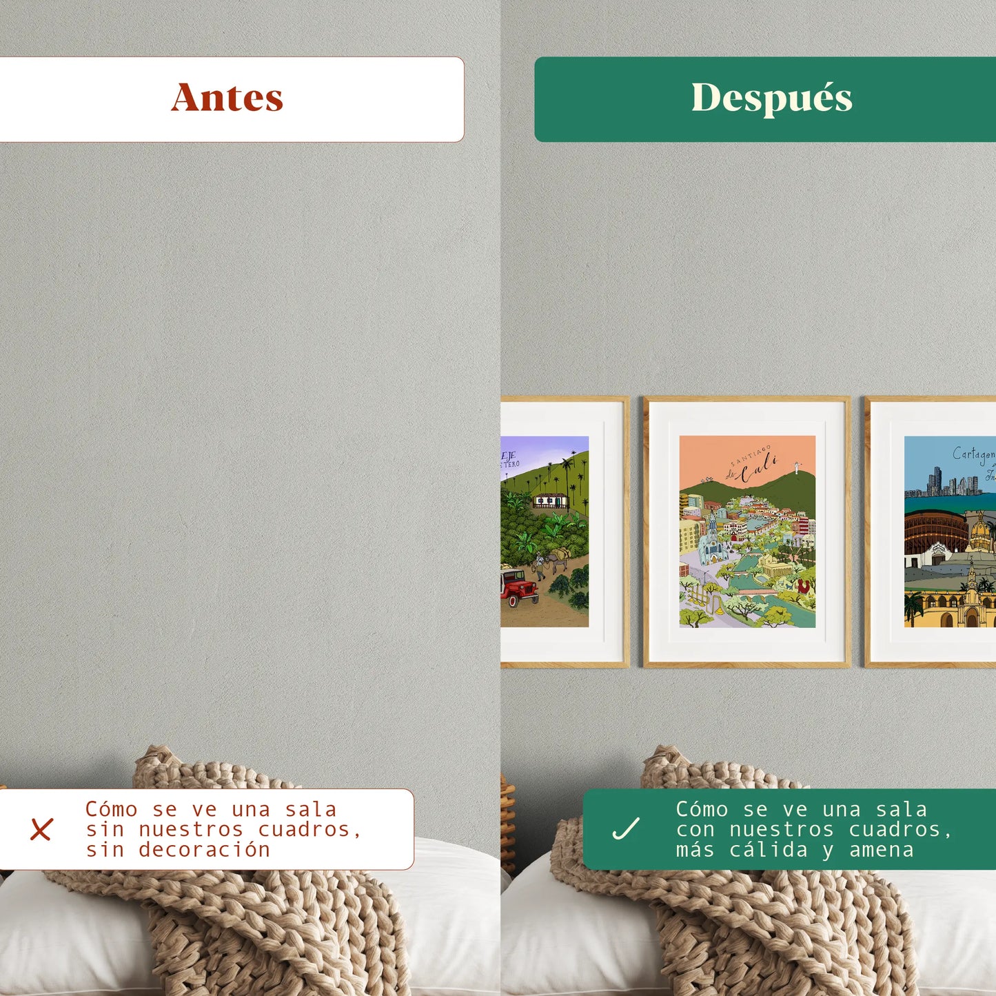 Afiche / Cuadro del Mapa de Bogotá - Plazas de mercado