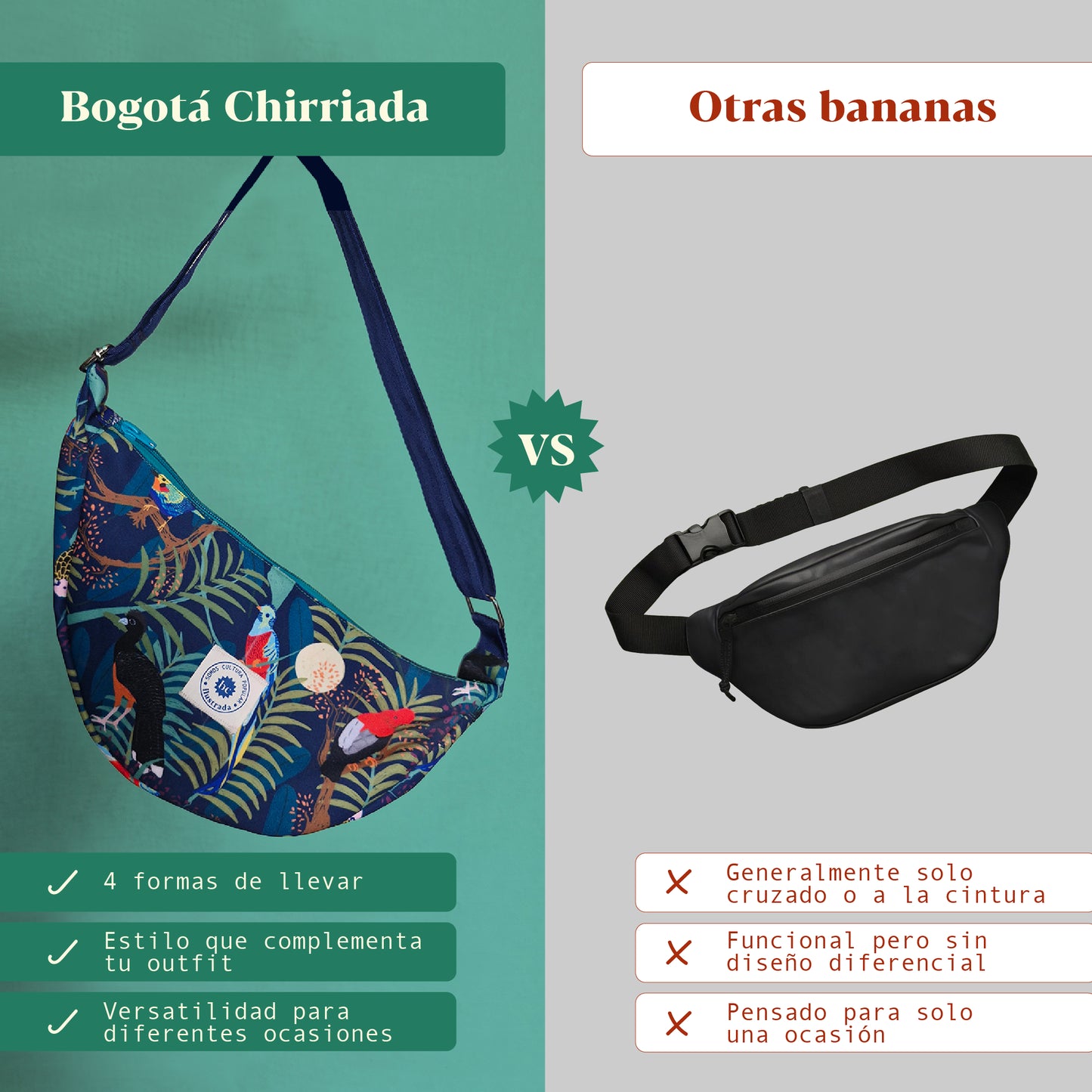 Comparación de las bananas