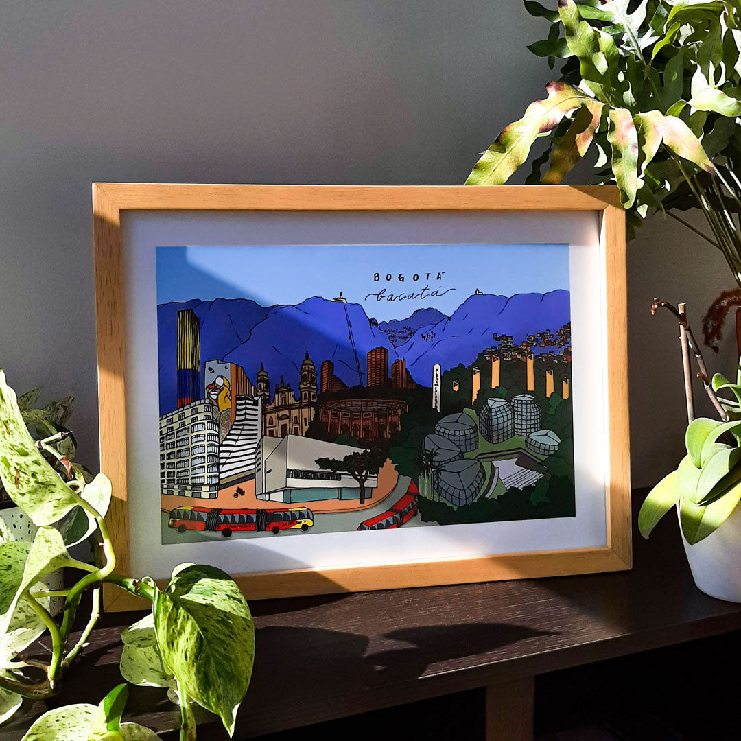 Cuadro ilustrado de Bogotá