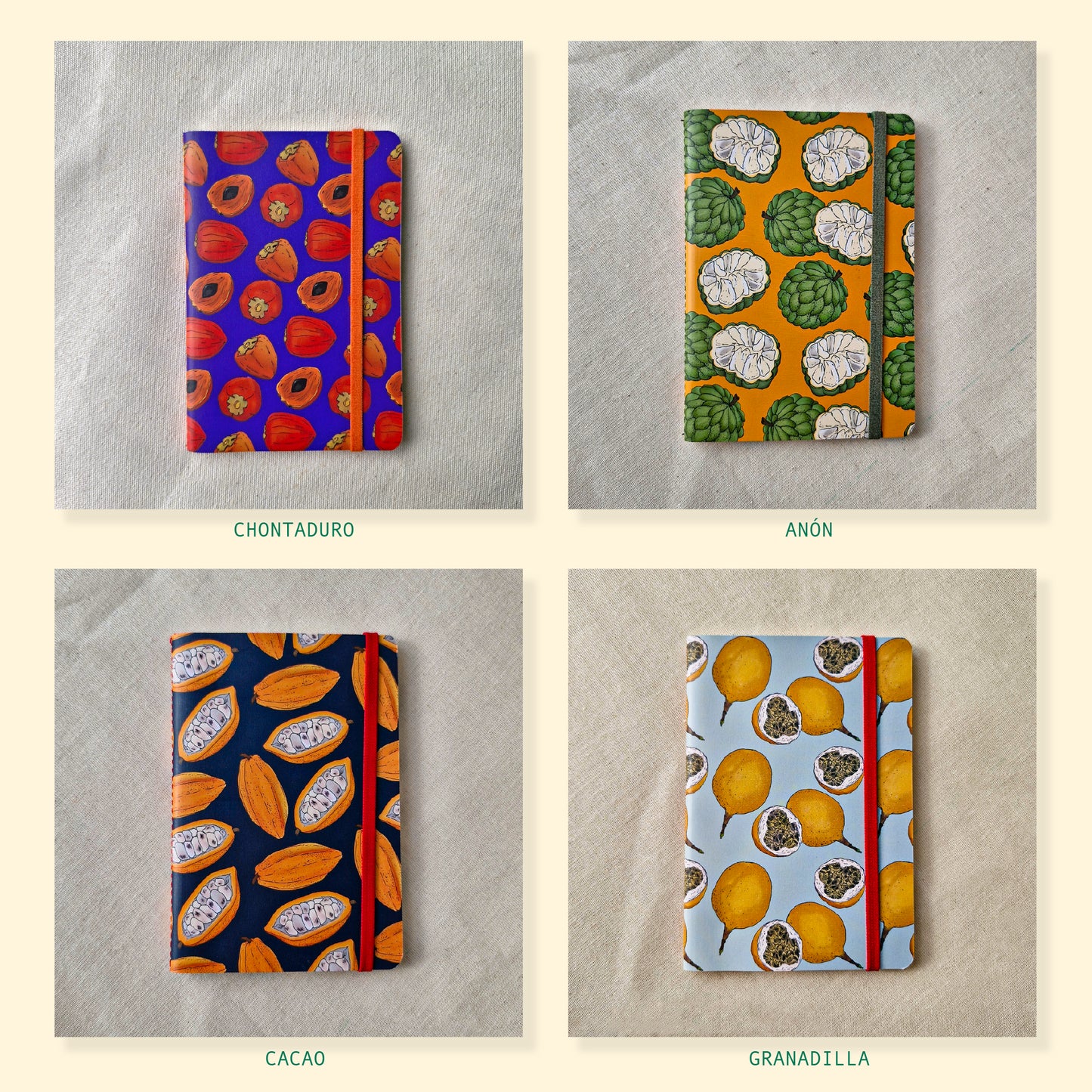 Cinco Libretas de Frutas