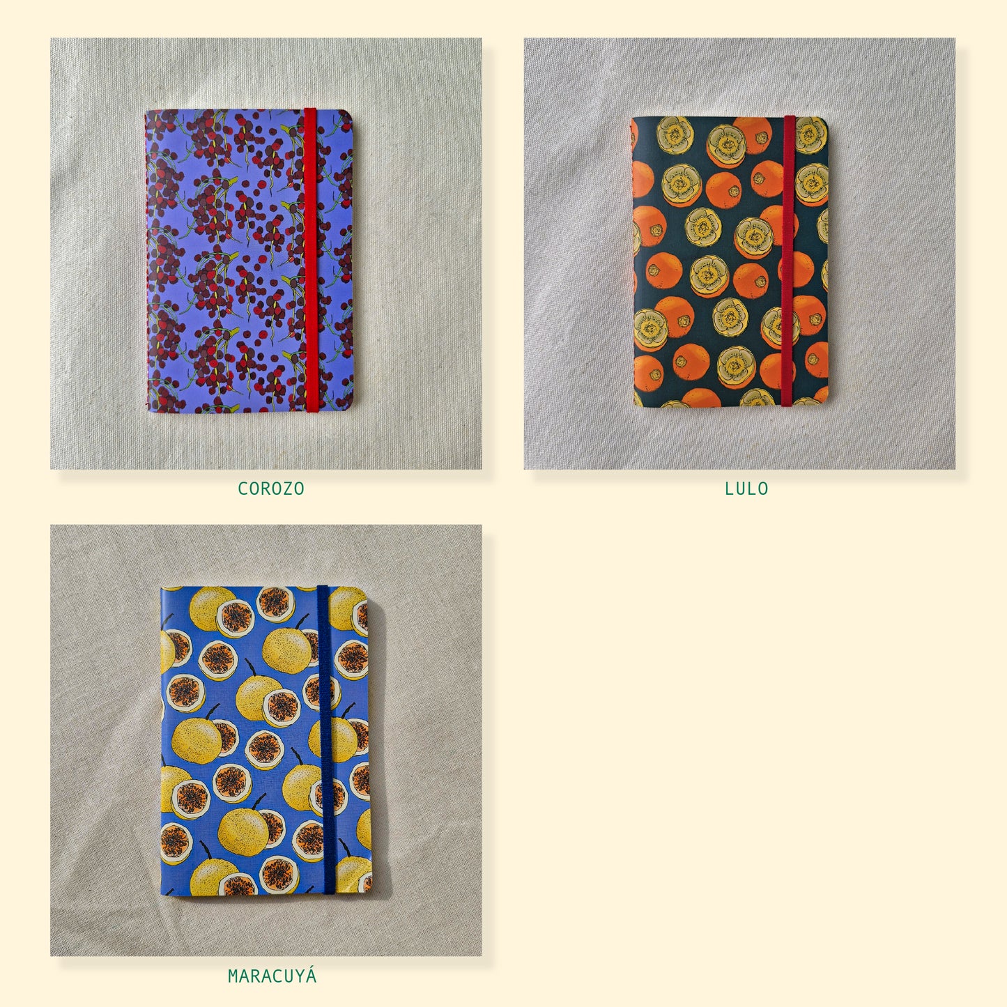 Cinco Libretas de Frutas