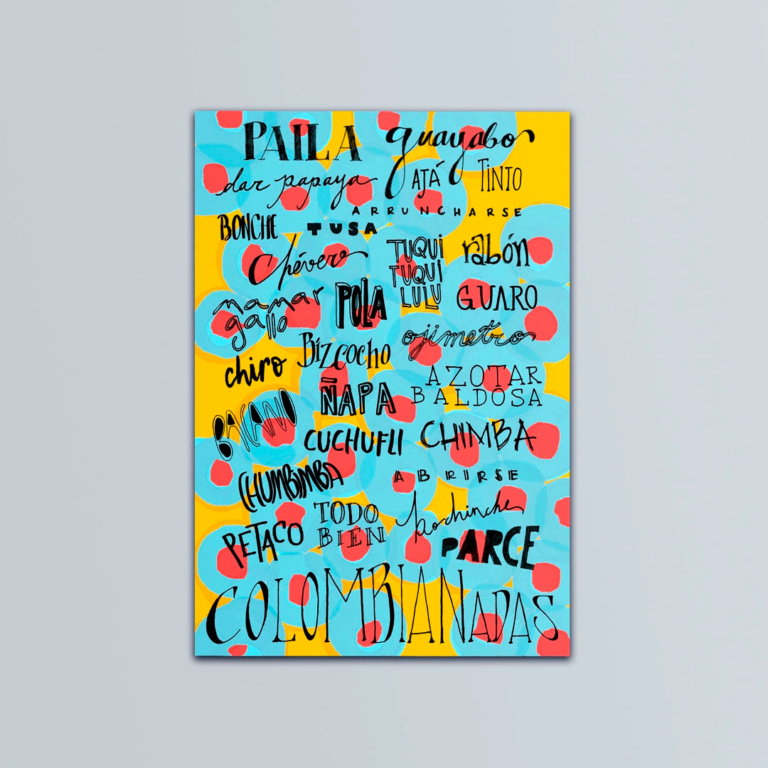 Postal ilustrada de Colombianadas