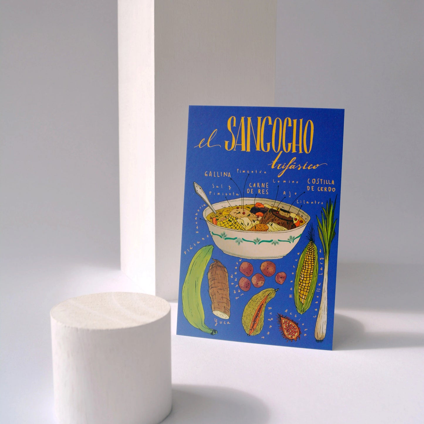 Postal ilustrada del Sancocho trifásico