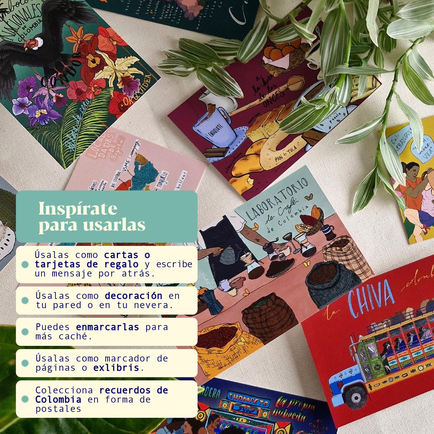 Inspírate para usar las postales