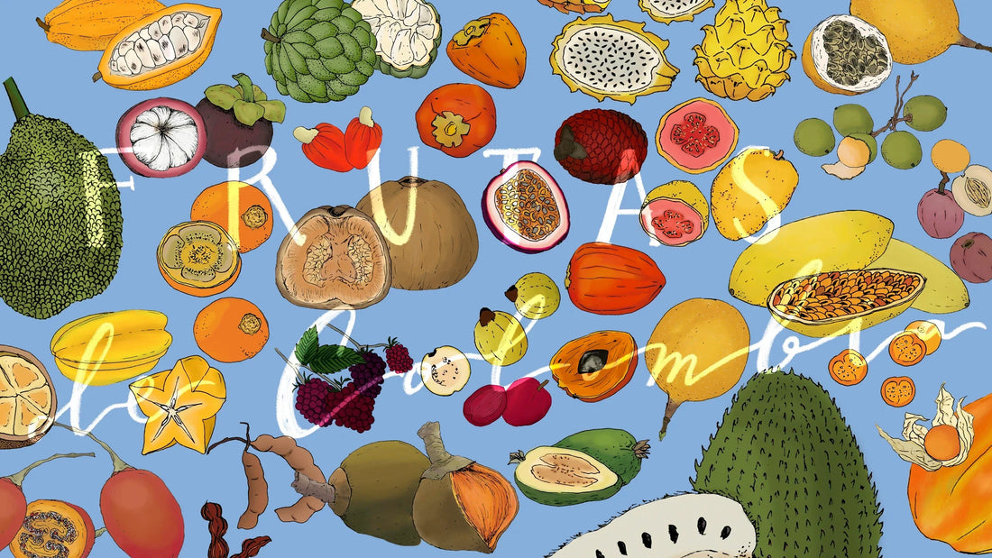 Agridulces y frondosas, como ramas de frutas típicas de Colombia