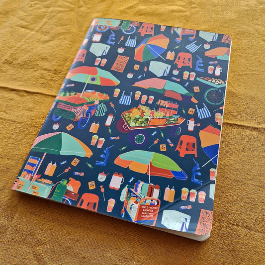 Cuaderno Plazas, Flores y Carritos con Defectos