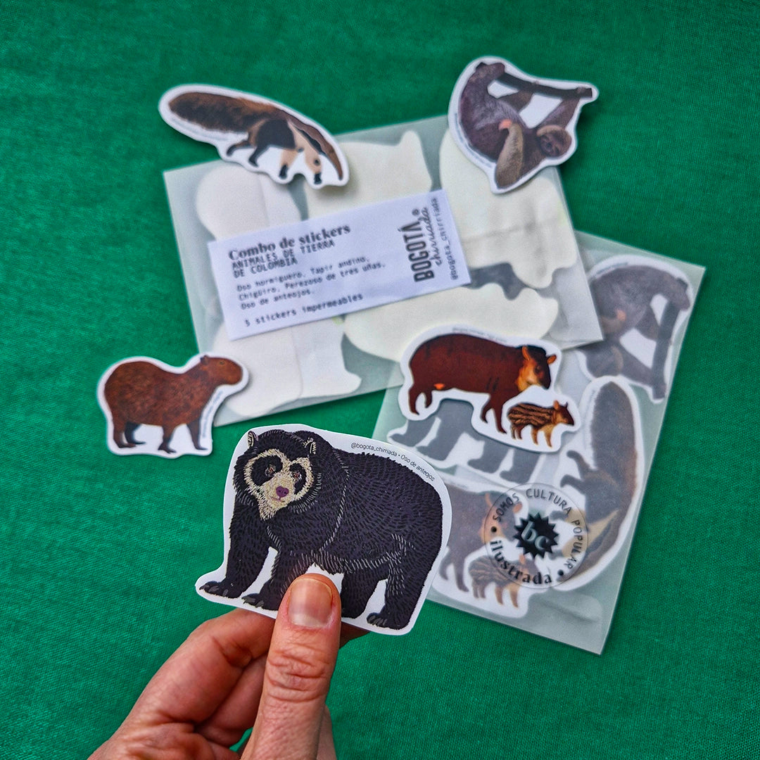 Paquete de Stickers Animales de Tierra