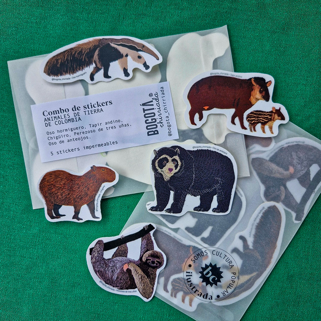 Paquete de Stickers Animales de Tierra