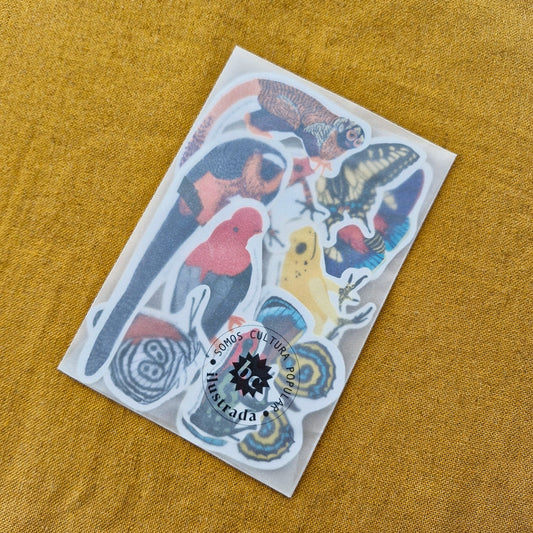 Combo de diez stickers con defectos