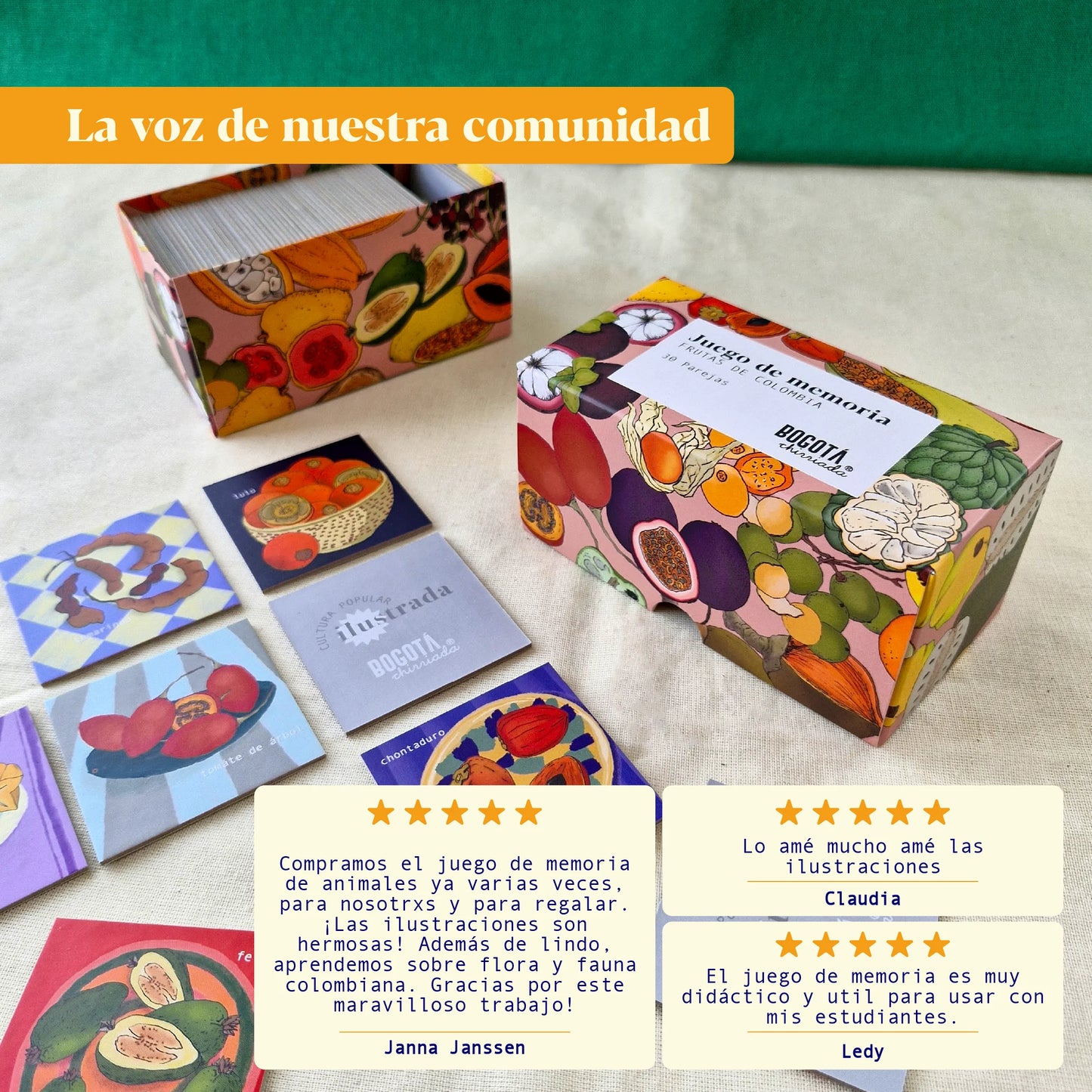 Juego de memoria de animales de Colombia