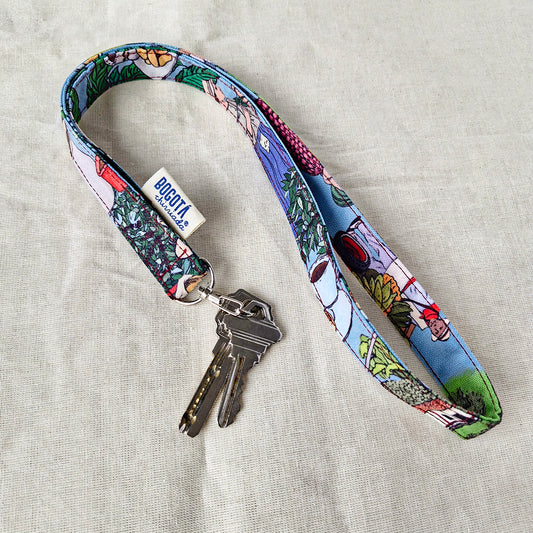 Llavero / Porta carnet de tela de la Cultura Cafetera