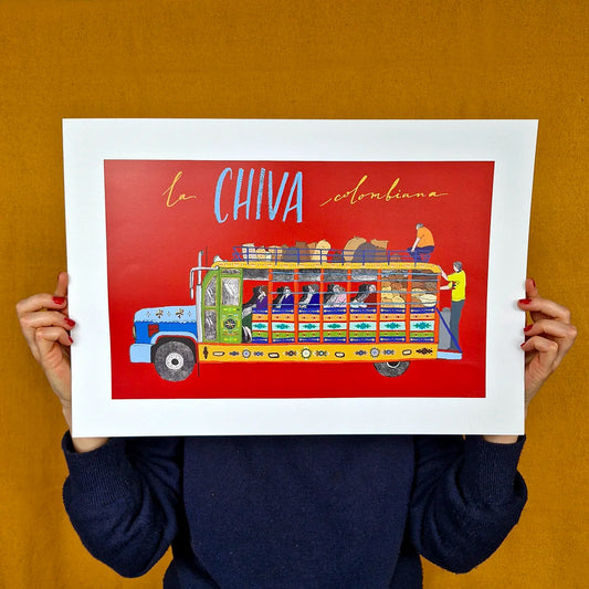 Afiche/Cuadro La Chiva colombiana