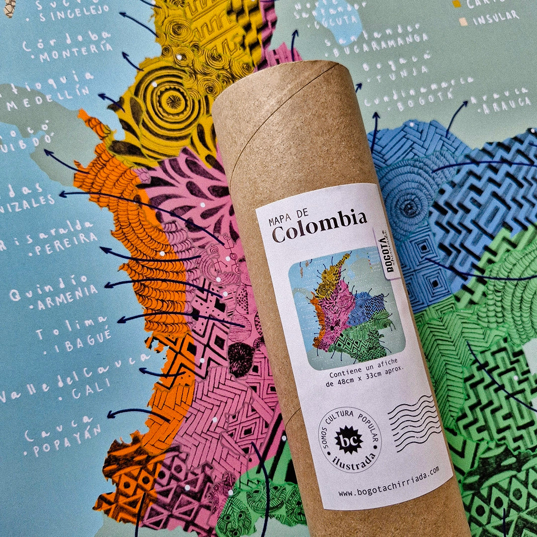 Afiche / Cuadro del Mapa de Colombia