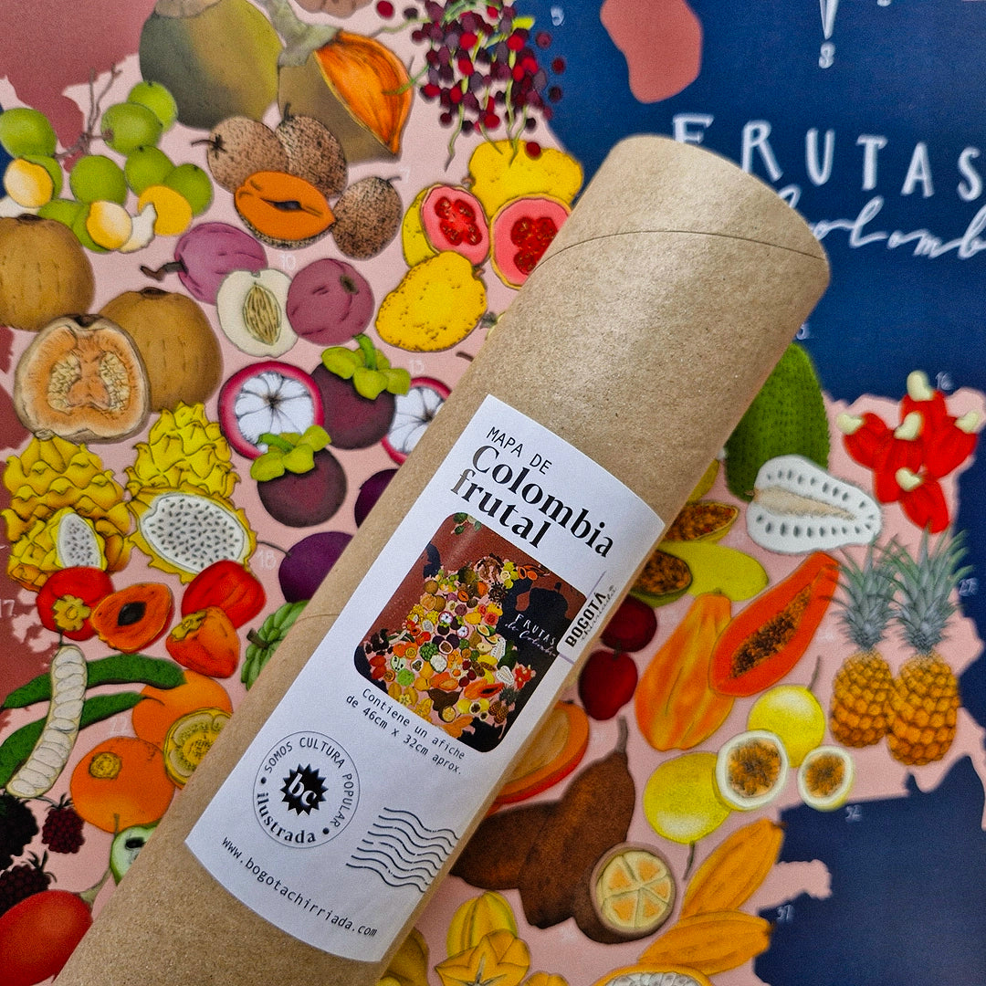 Afiche / Cuadro del Mapa de Colombia Frutal