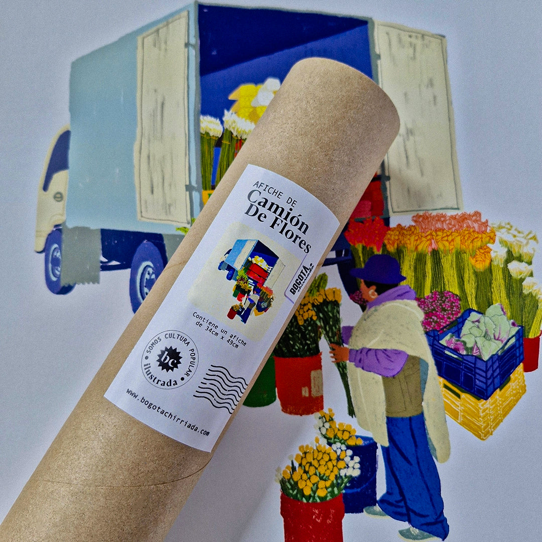 Afiche/Cuadro Camión de Flores