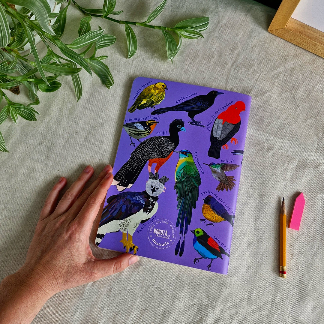 Cuaderno mediano de Aves de Colombia