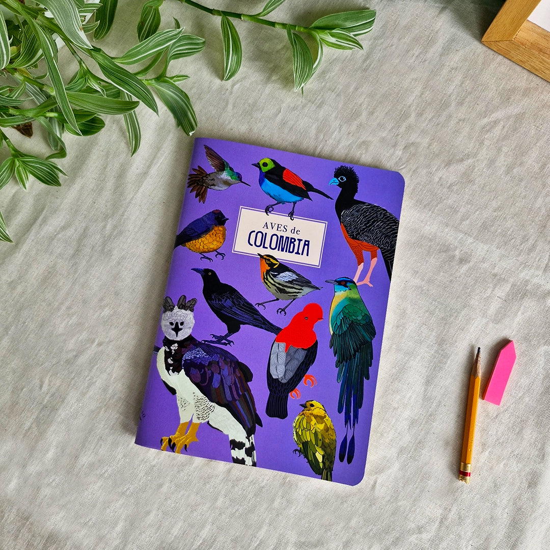 Cuaderno mediano de Aves de Colombia