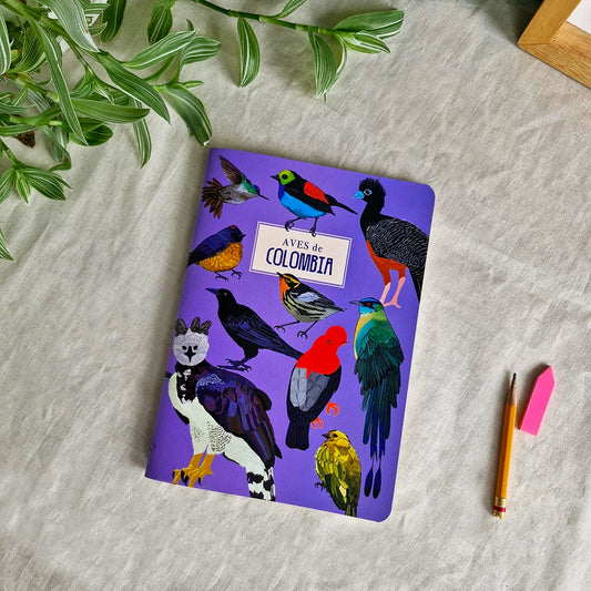 Cuaderno mediano de Aves de Colombia