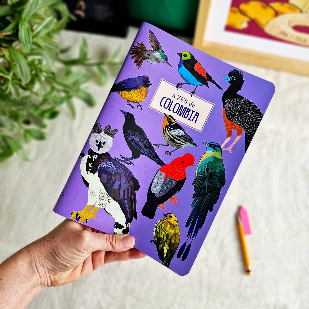 Cuaderno mediano de Aves de Colombia