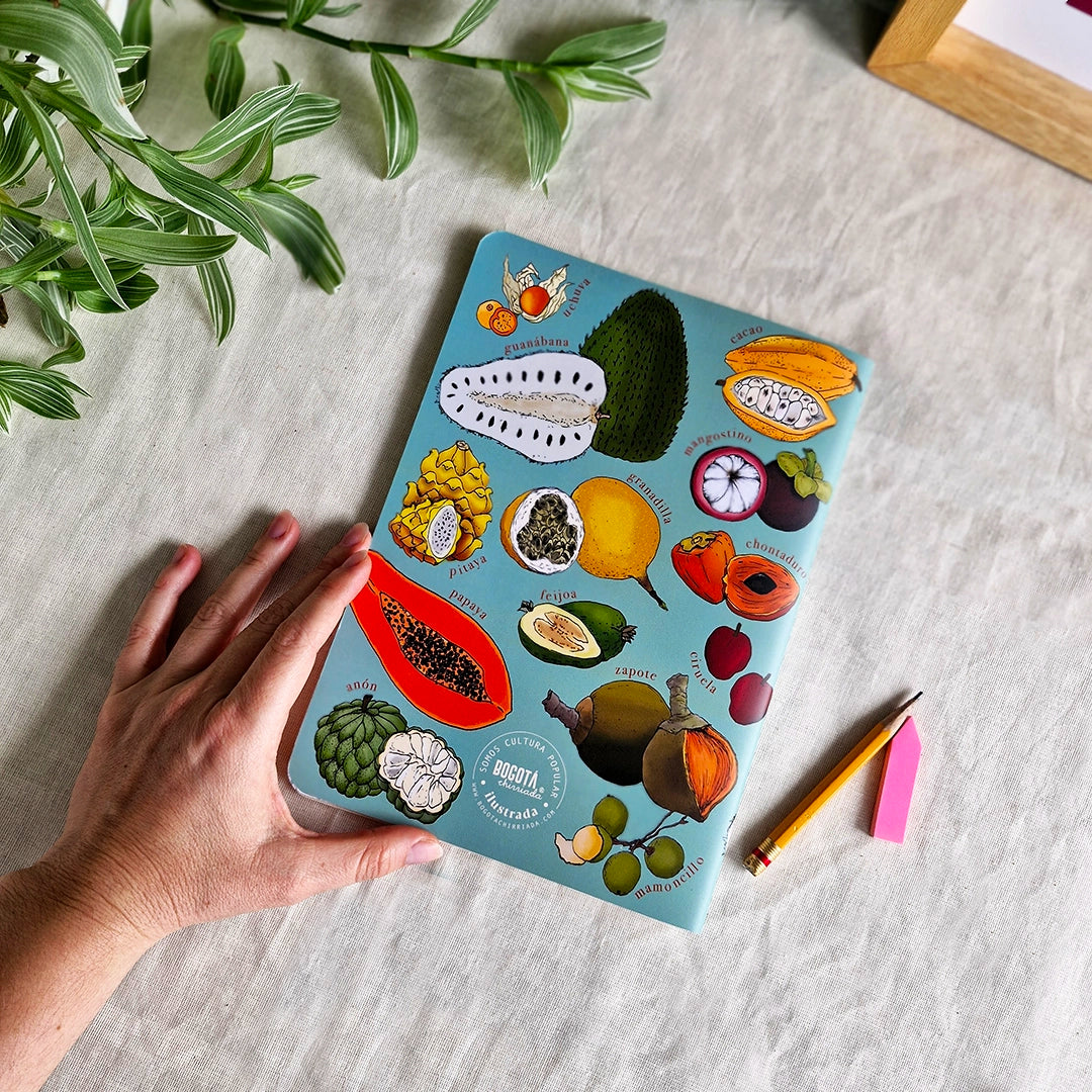 Cuaderno mediano de Frutas de Colombia