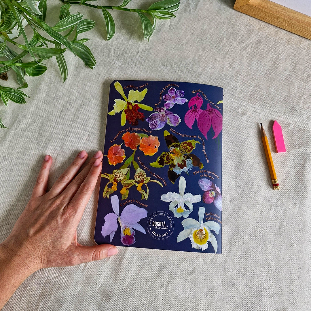 Cuaderno mediano de Orquídeas de Colombia