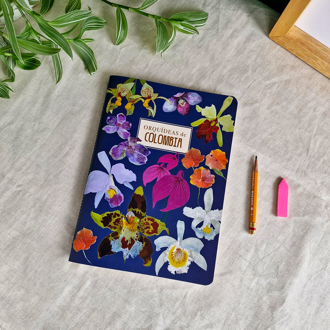 Cuaderno mediano de Orquídeas de Colombia