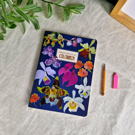 Cuaderno mediano de Orquídeas de Colombia