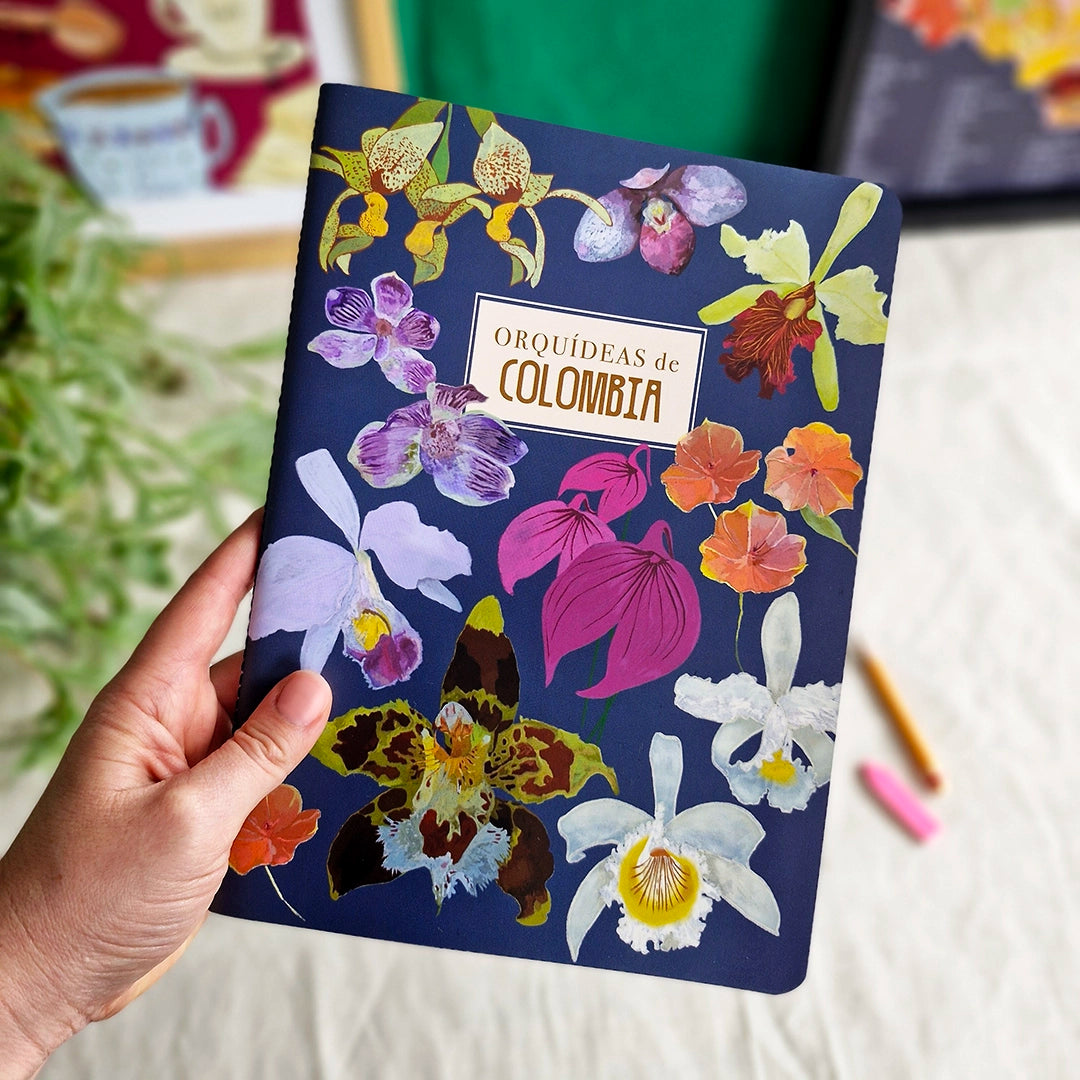 Cuaderno mediano de Orquídeas de Colombia