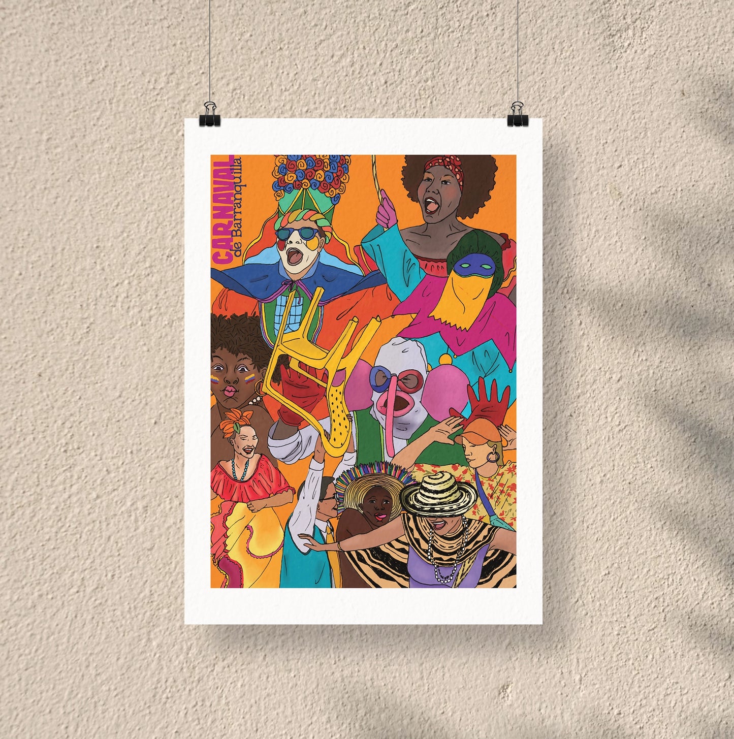 Afiche/Cuadro Carnaval de Barranquilla