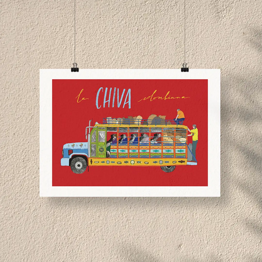 Afiche/Cuadro La Chiva colombiana