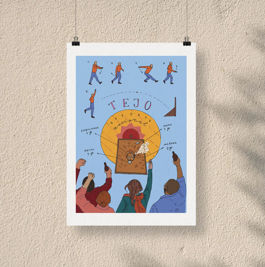 Afiche/Cuadro Tejo Colombiano
