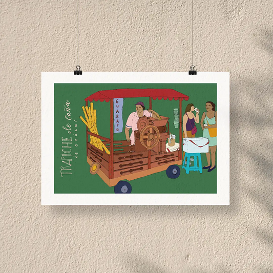 Afiche El Trapiche de caña de azúcar