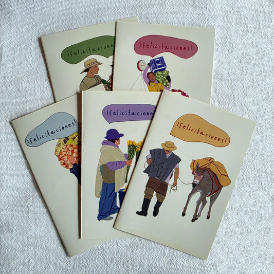 Combo de 5 tarjetas de felicitaciones