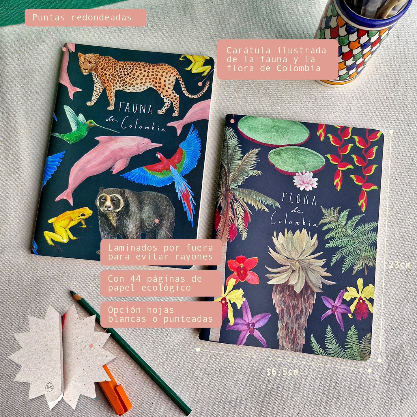 Dos cuadernos fauna y flora