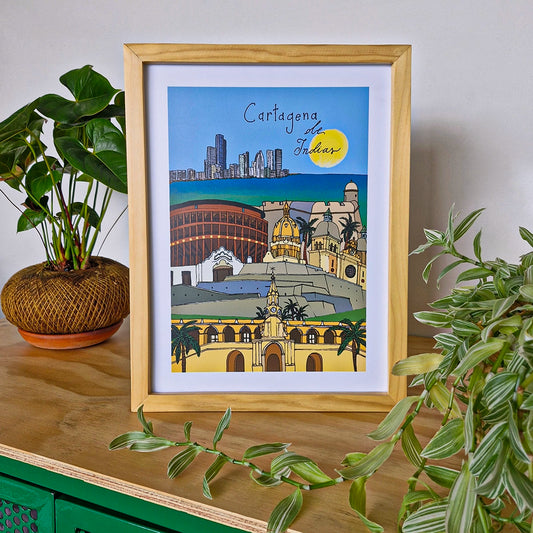 Cuadro ilustrado decorativo de Cartagena