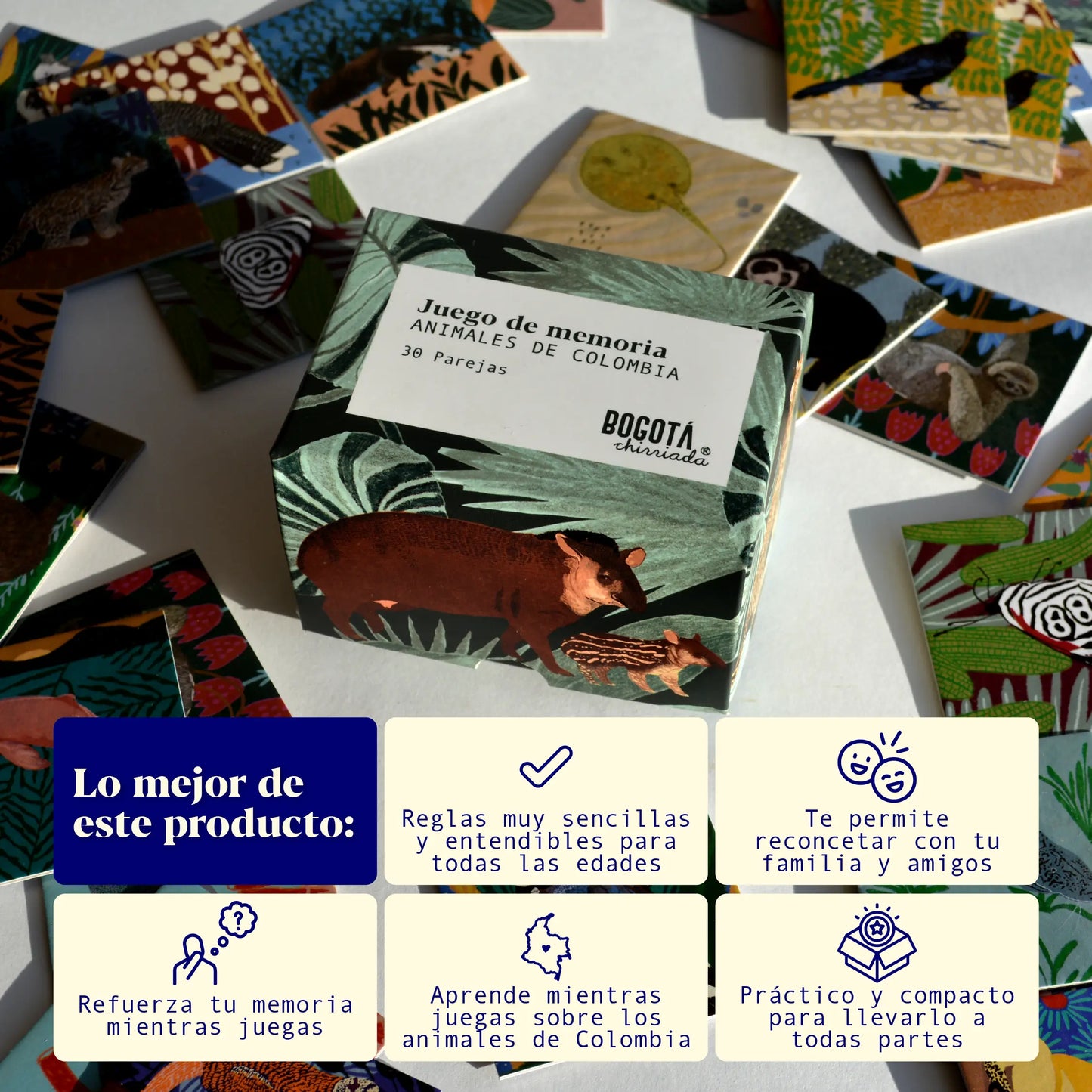 Juego de memoria de animales