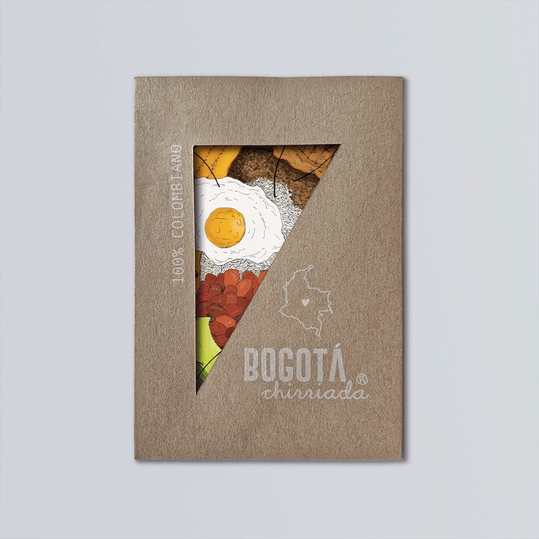 Sobre postal ilustrada de la bandeja paisa