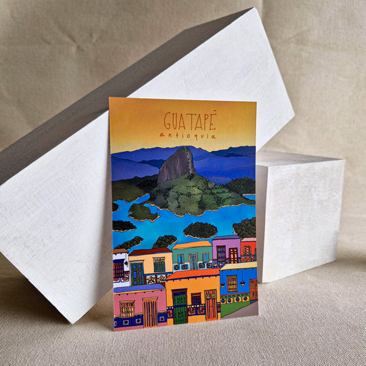 Postal ilustrada de Guatapé