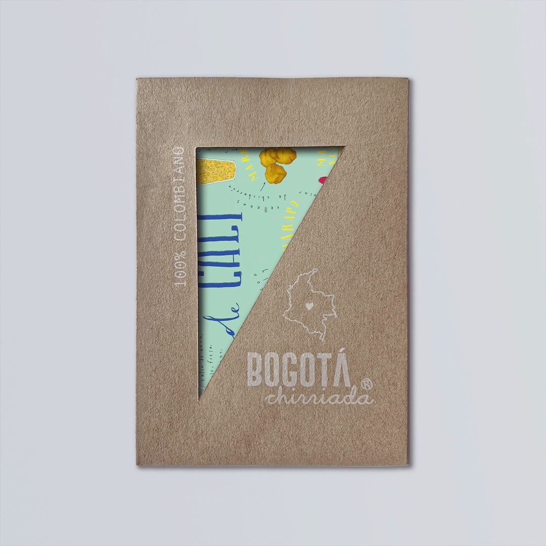 Sobre de postal ilustrada del mecato de Cali
