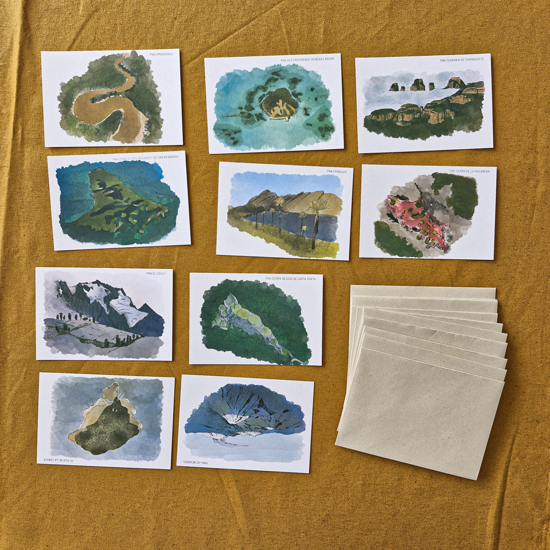 Set de tarjetas de parques nacionales de Colombia